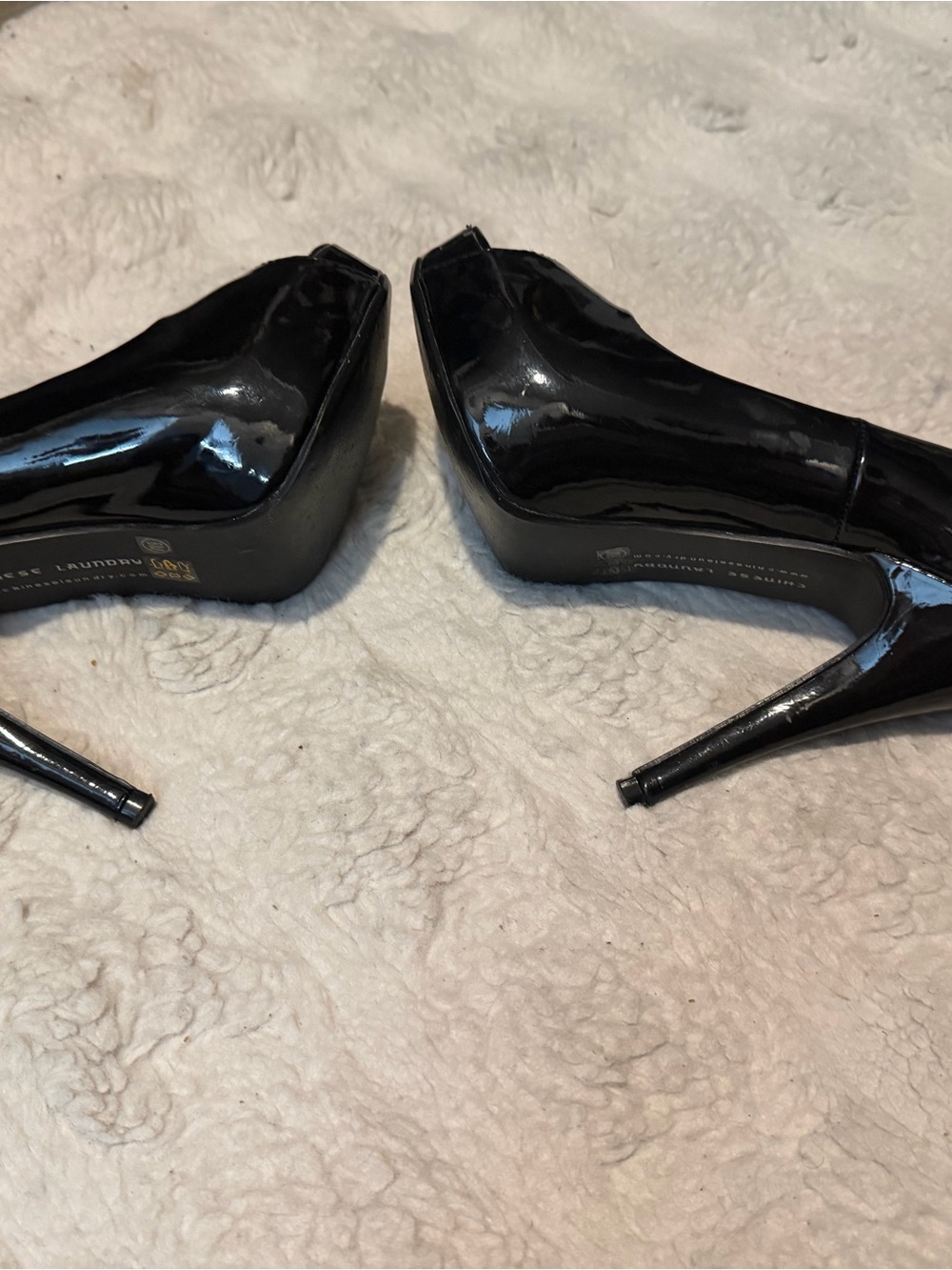 Chinese Laundry Black Patent Platform Stiletto Pumps